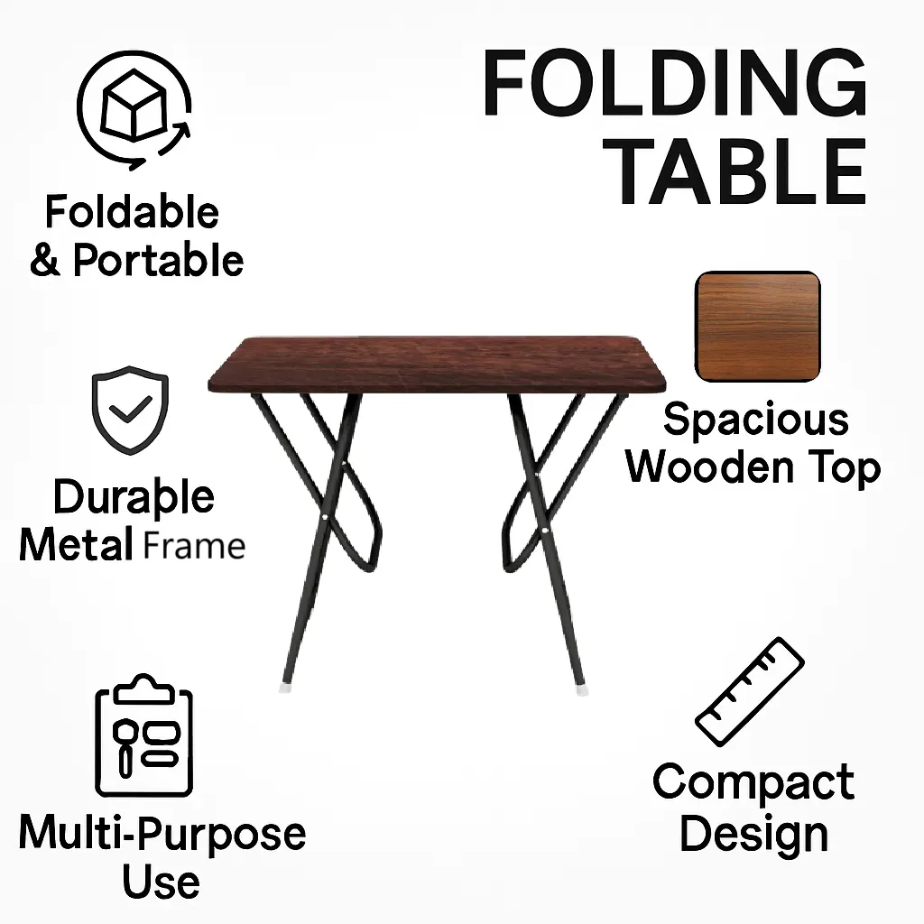 Homiboss Foldable Computer & Study Table for Home & Office thumbnail 6