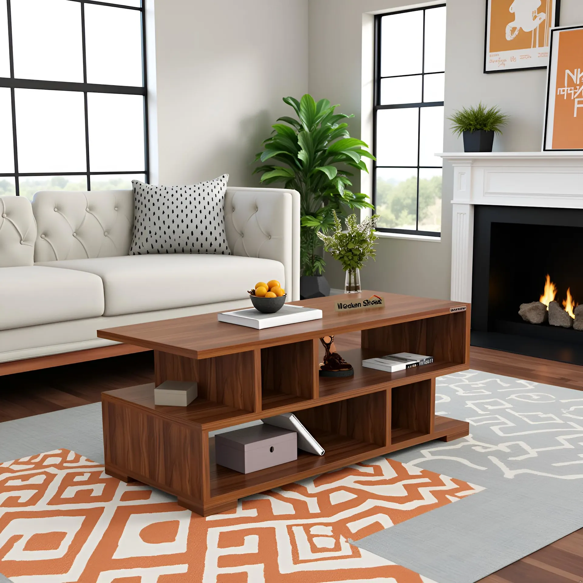 Homiboss CT01 Engineered Wood Coffee & Living Room Center Table thumbnail 7