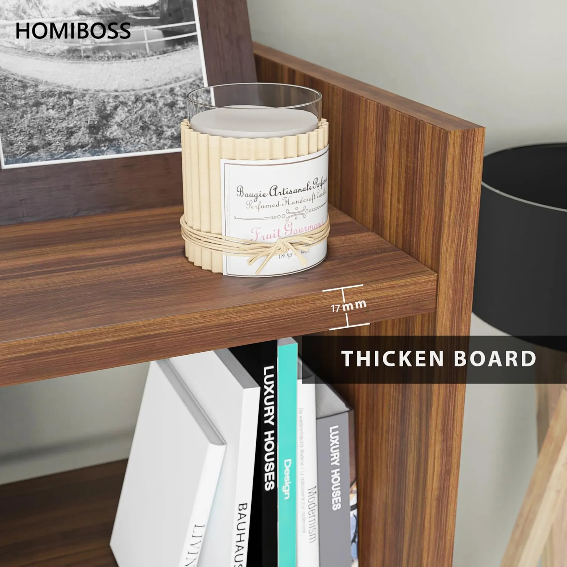 Homiboss 6-Tier Multipurpose Engineered Wood Bookshelf & Display Rack thumbnail 5
