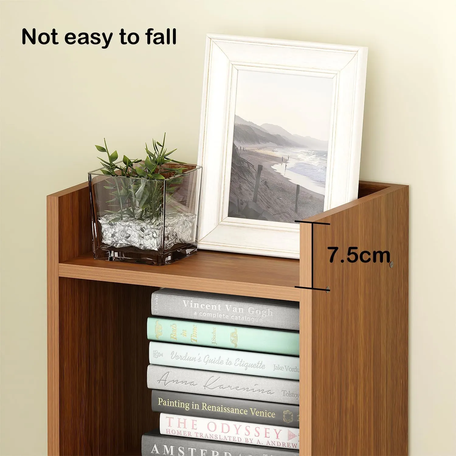 Homiboss 3-Tier Compact Engineered Wood Bookshelf & Storage Rack thumbnail 2