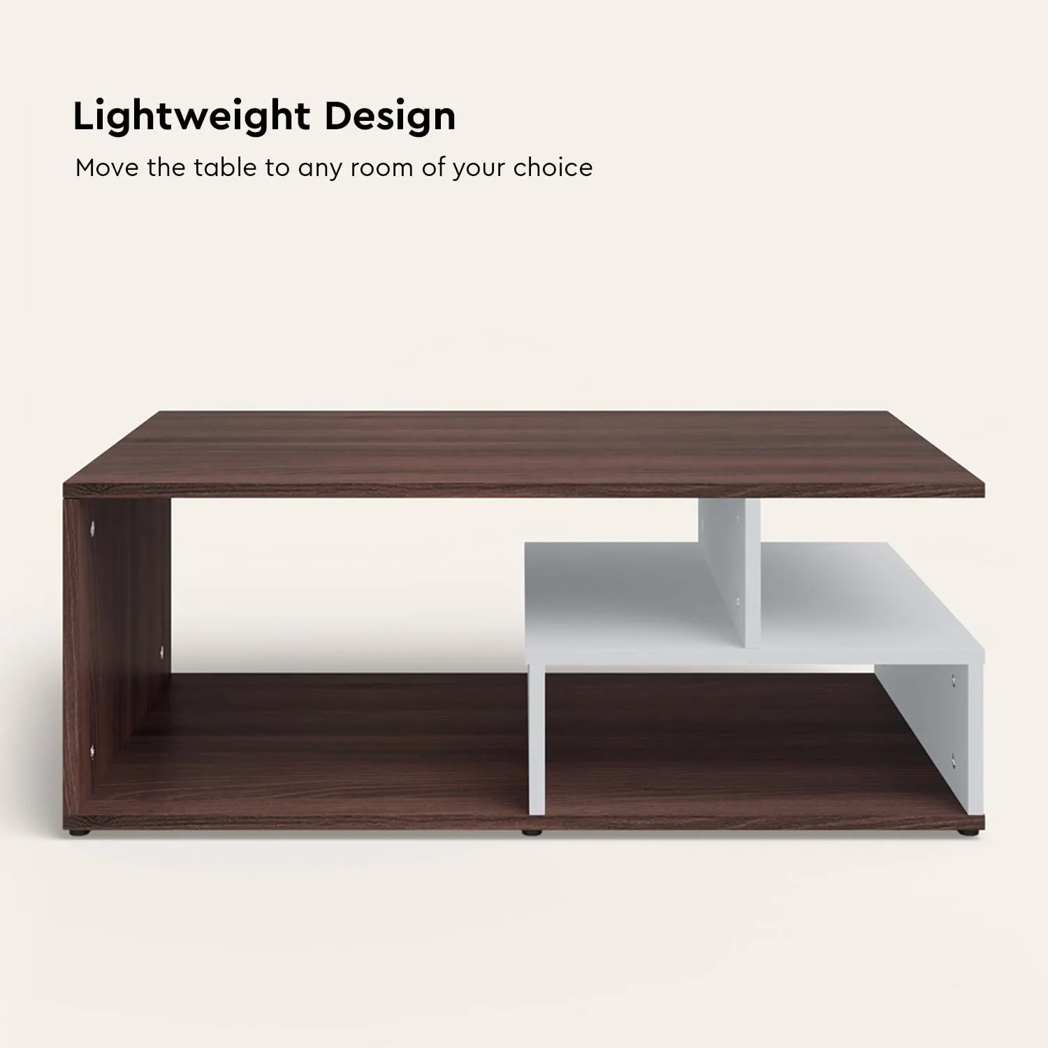Homiboss CT03 Modern Living Room Center Coffee Table with Open Storage thumbnail 2