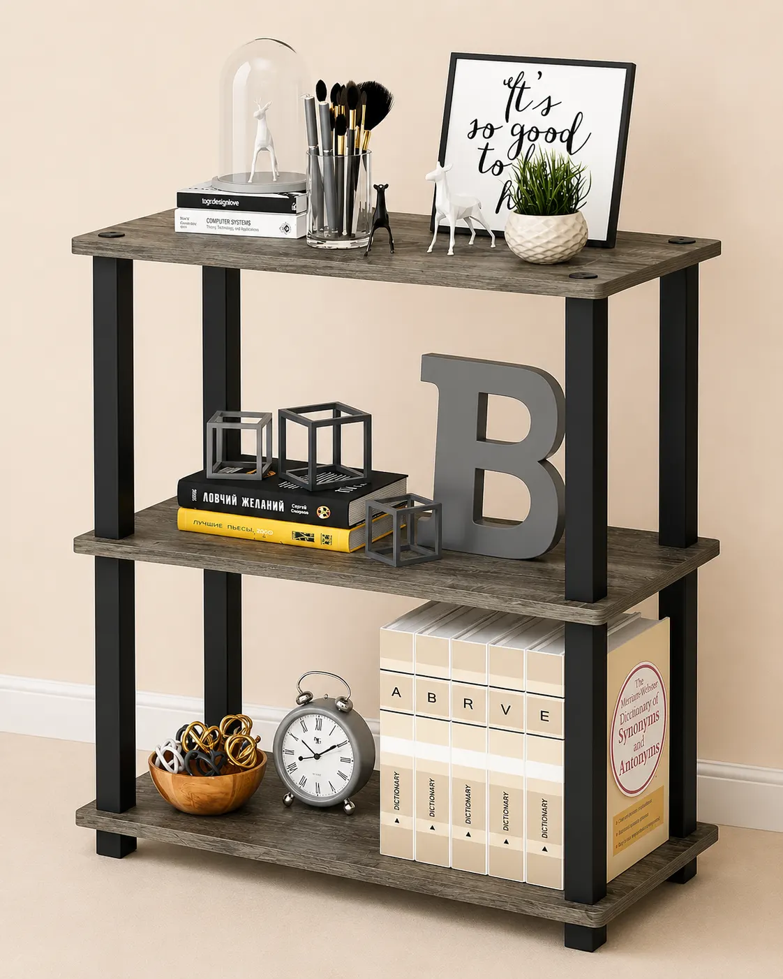 Homiboss Turn-N-Tube Multipurpose Tiered Storage & Display Rack thumbnail 1