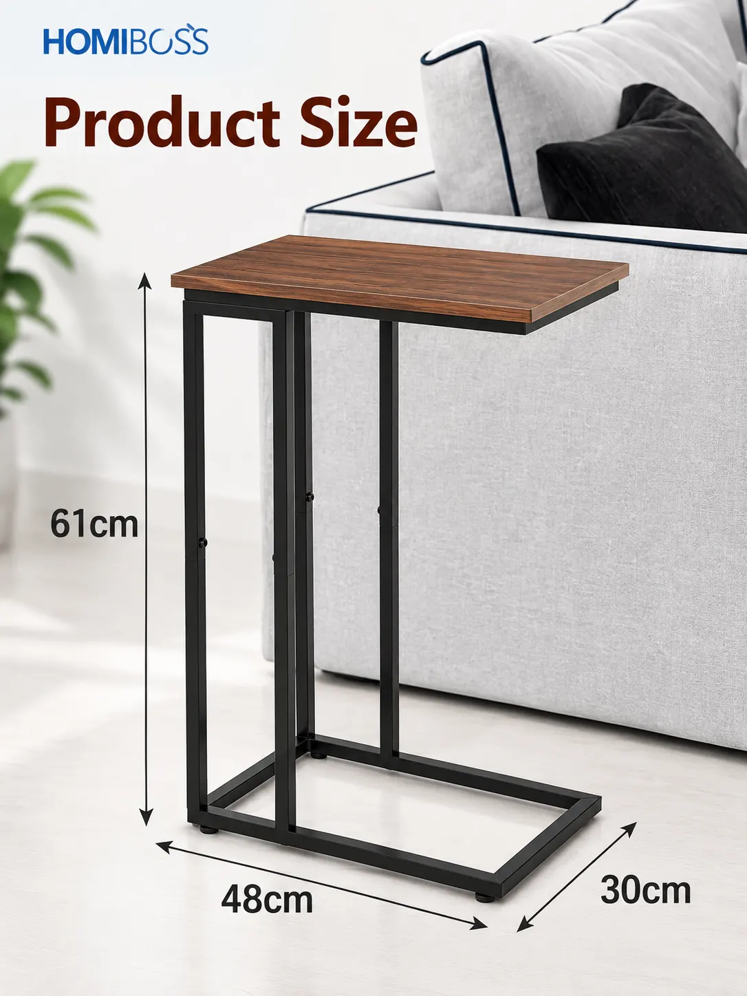Homiboss ET-01 Strong Metal Frame Bedside & Side Table thumbnail 7