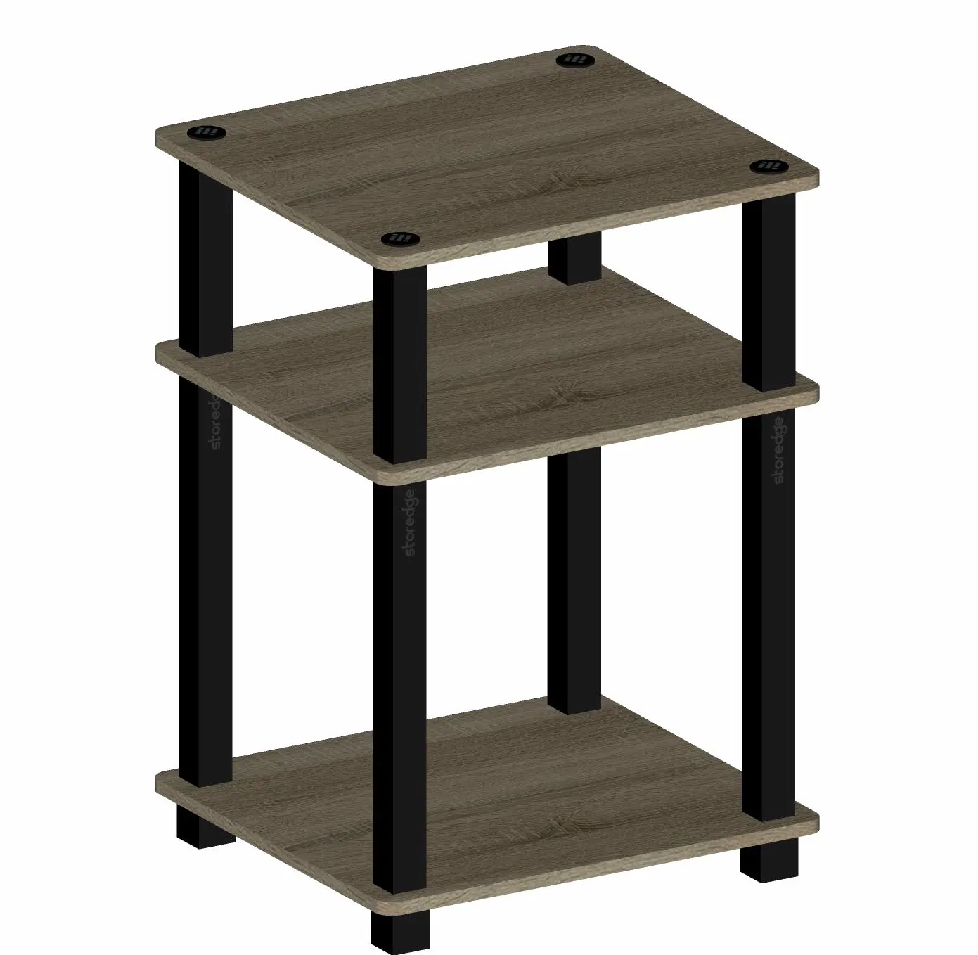 Homiboss 3-Tier Turn-N-Tube Corner Display Rack for Living Room thumbnail 1