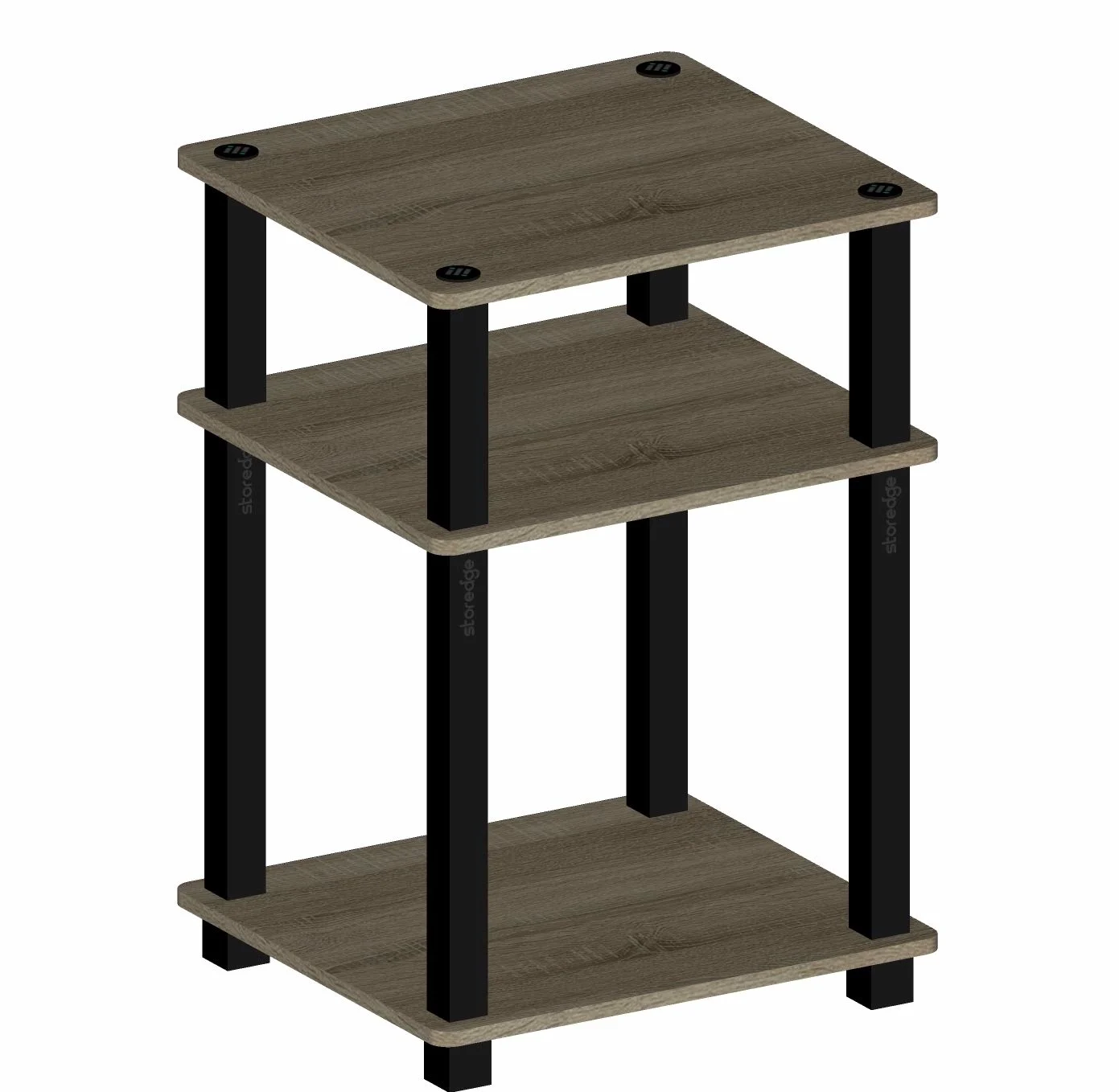 Homiboss 3-Tier Turn-N-Tube Corner Display Rack for Living Room
