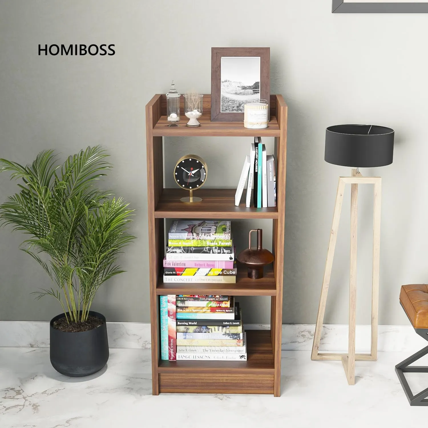 Homiboss 3-Tier Compact Engineered Wood Bookshelf & Storage Rack thumbnail 3
