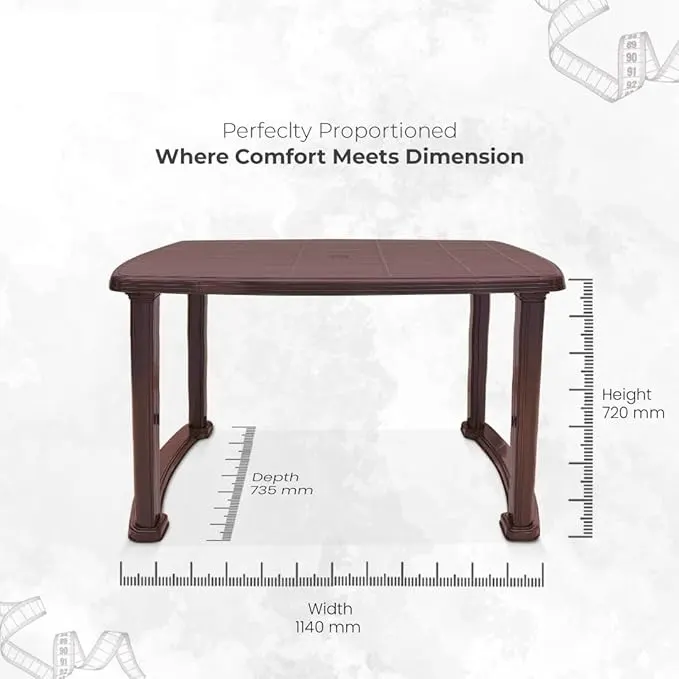 Homiboss Decora Multipurpose Plastic Indoor & Outdoor Table thumbnail 5