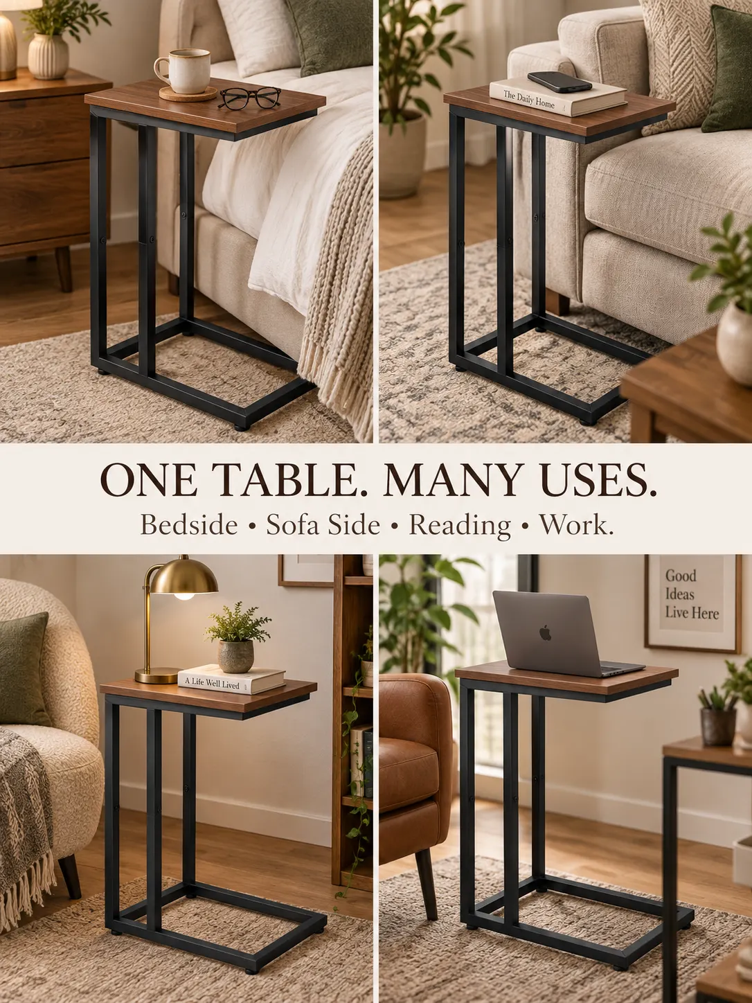 Homiboss ET-01 Strong Metal Frame Bedside & Side Table thumbnail 8