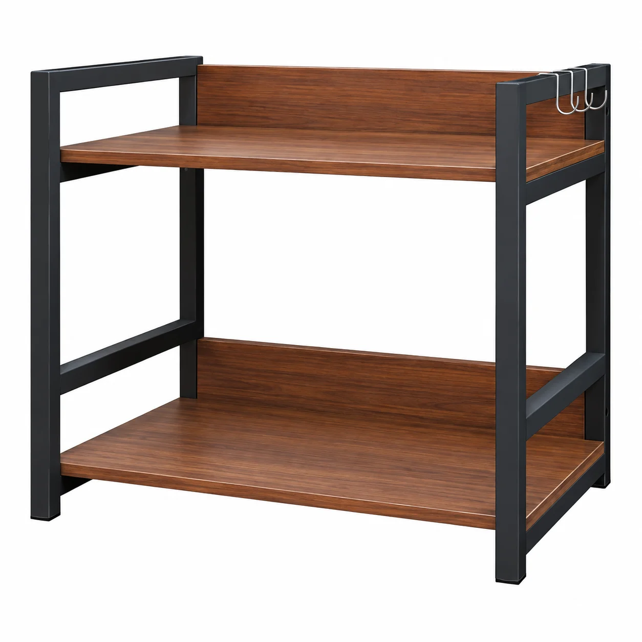 Homiboss 2-Layer Multipurpose Metal & Wood Kitchen Storage Rack - view 1