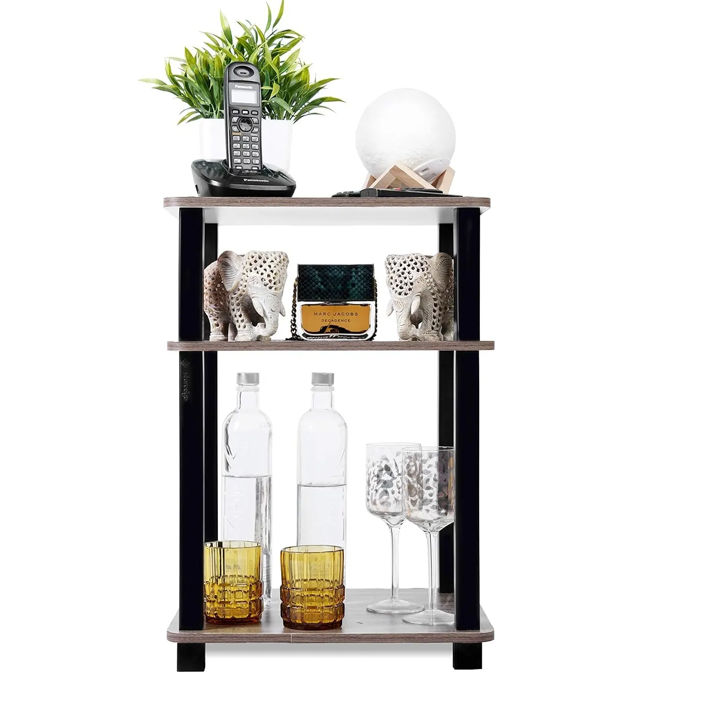 Homiboss 3-Tier Turn-N-Tube Corner Display Rack for Living Room thumbnail 5