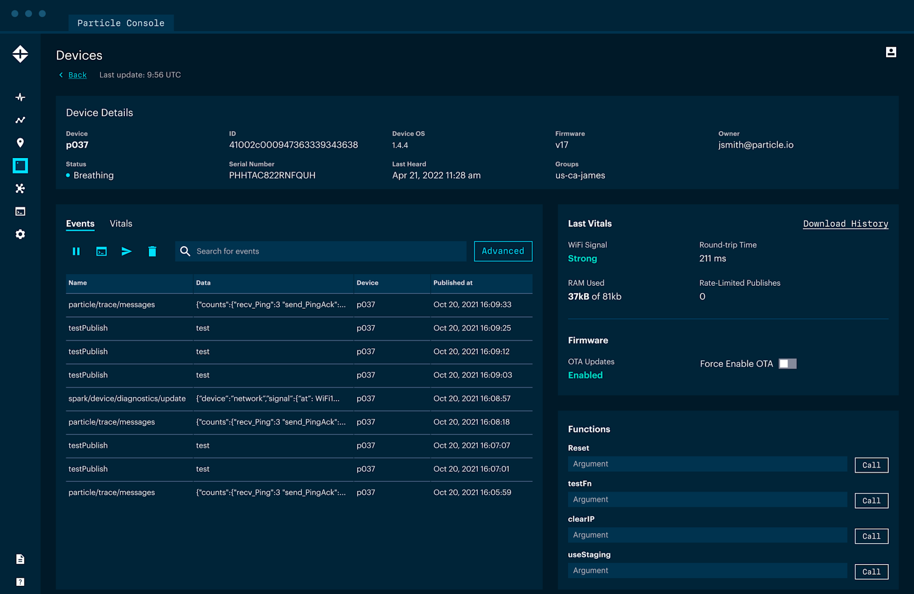 Particle Cloud - Scalable Hosted Cloud Service for Connected Products