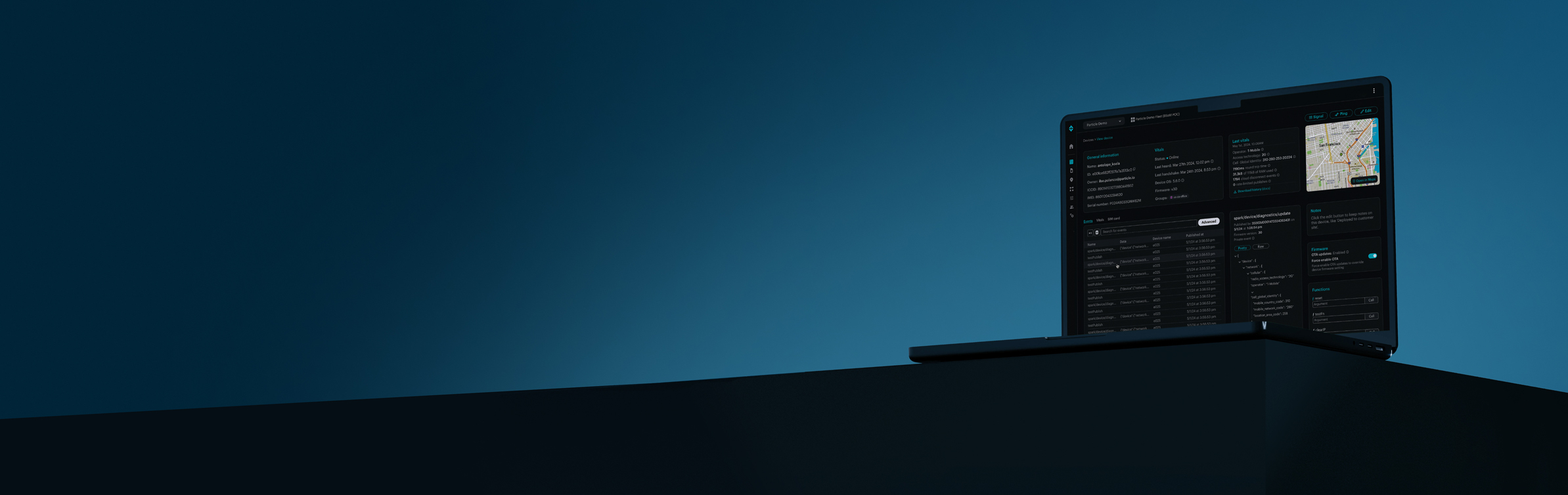 Particle console laptop