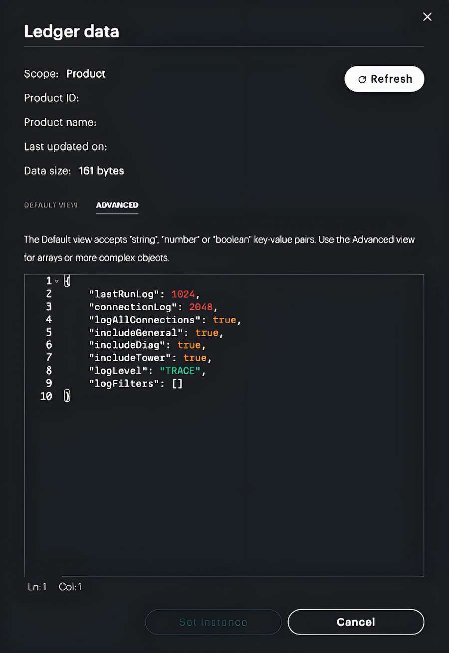 Ledger data