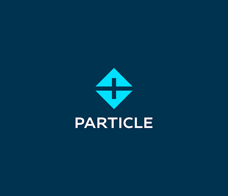 Particle Logo Stacked Dark Background