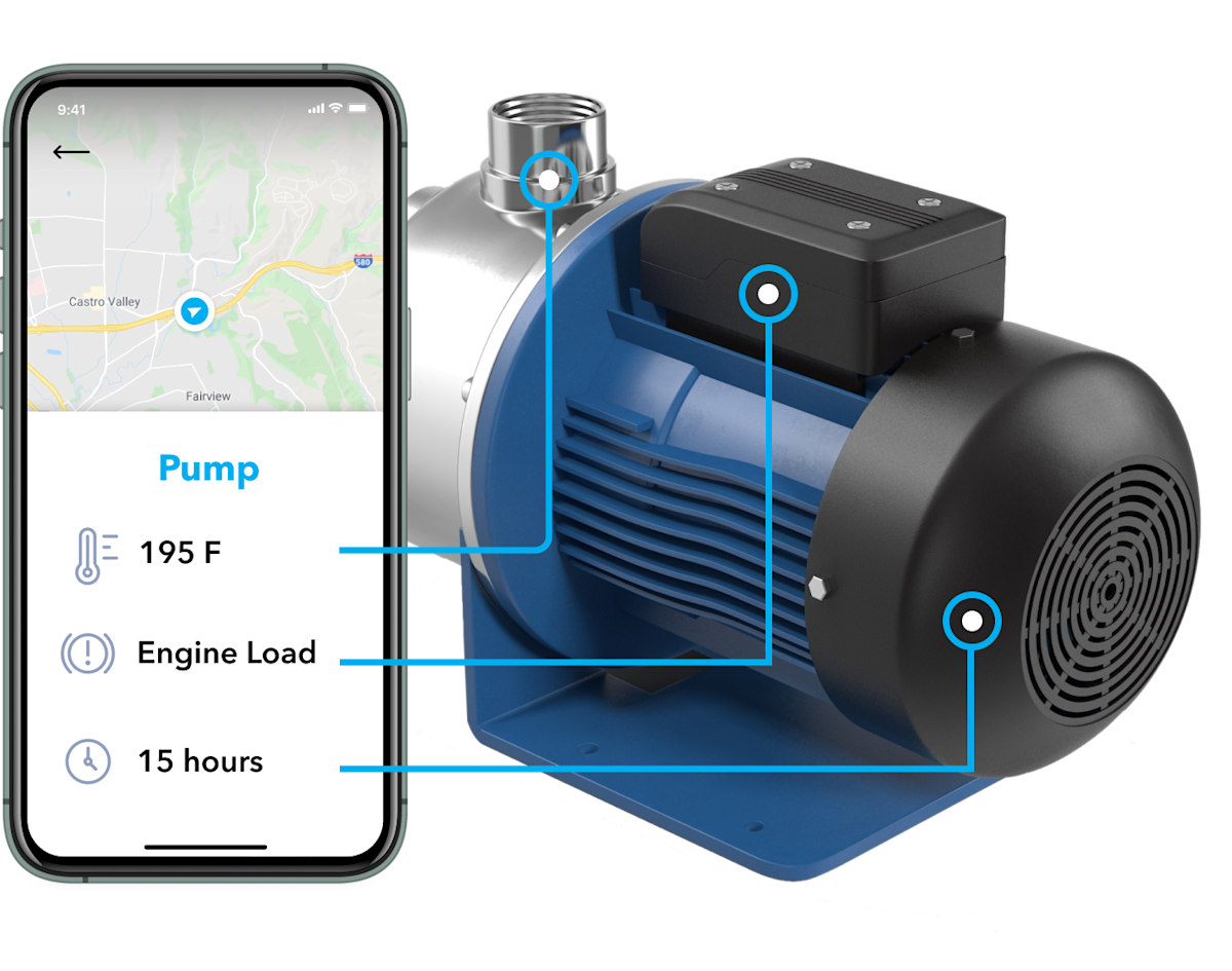 A secure cellular connected pump