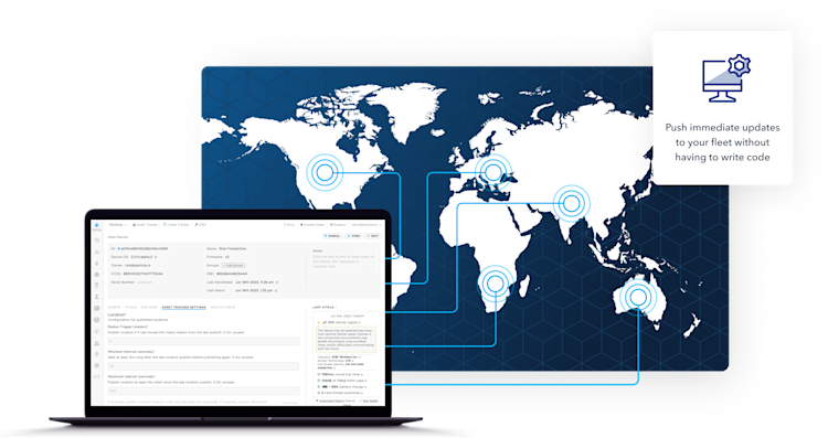 An image of Particle's cloud configuration services