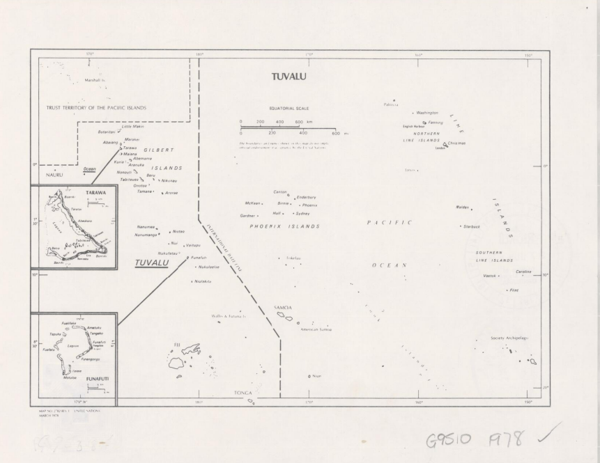 Map of Tuvalu 