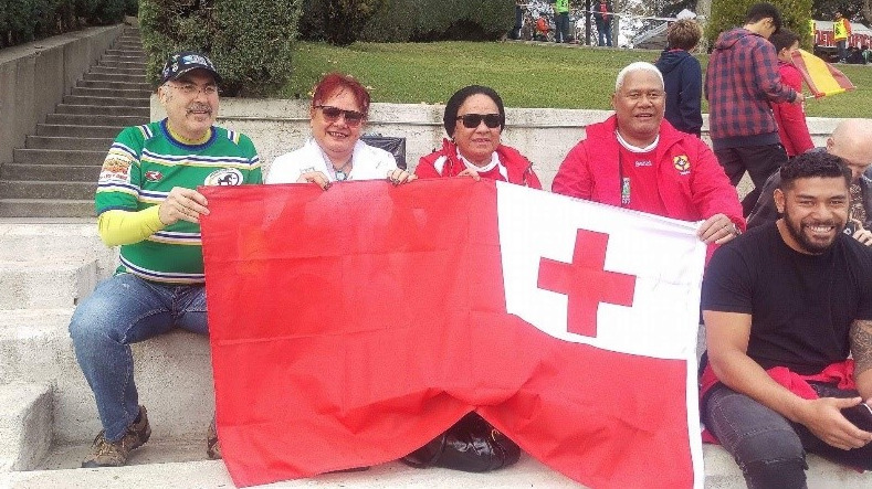 Piutau Family supporting Ikale Tahi Rugby Team in Madrid