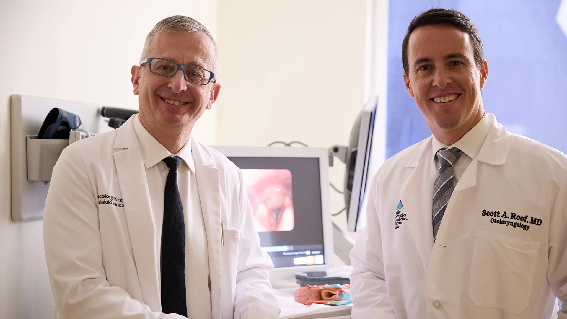 Scott A. Roof, MD, (right), and Krzysztof J. Misiukiewicz, MD