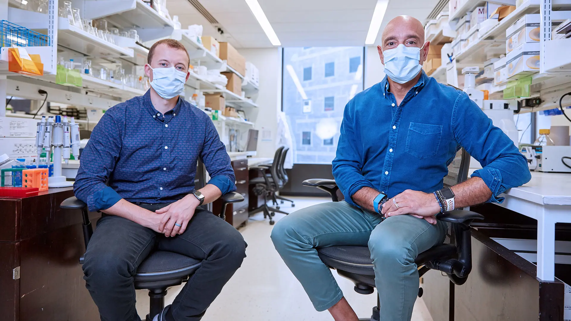 Zahi A. Fayad, PhD, Founding Director of the BioMedical and Engineering Imaging Institute, right, with Alan C. Seifert, PhD, Co-Director of the Artificial Intelligence and Emerging Technologies in Medicine multidisciplinary training area.