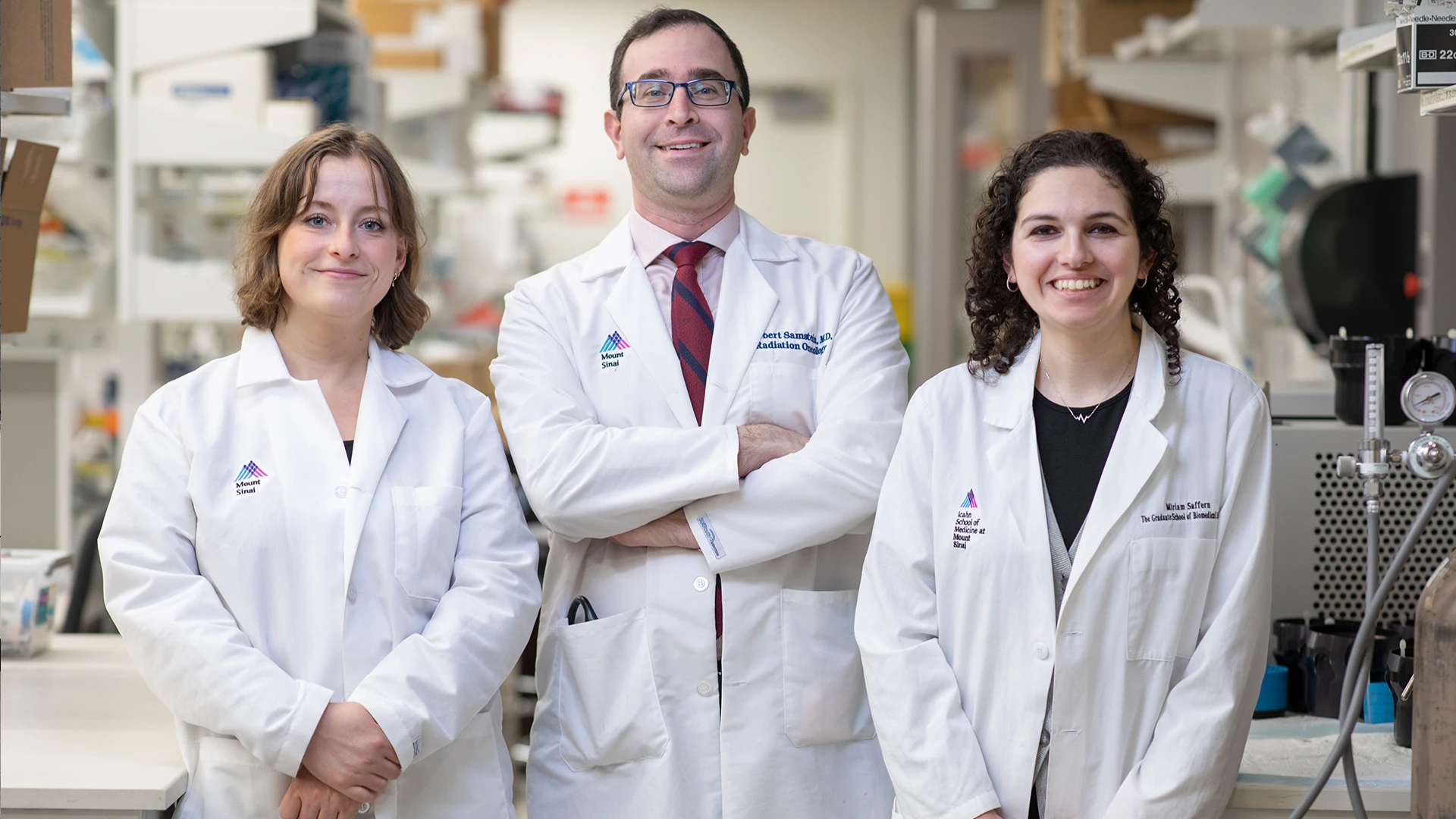 From left: Natalie Vaninov; Robert (Robbie) Samstein, MD, PhD; and Miriam Saffern