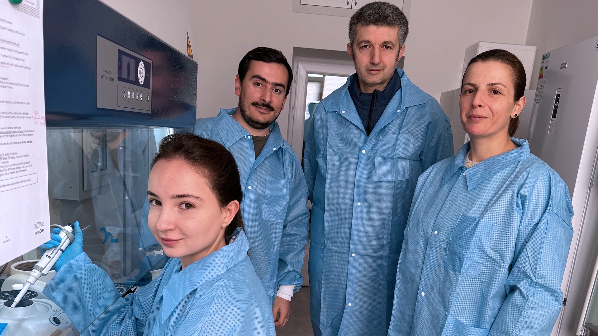 From left: Gisane Lazaryan, Siras Hakobyan, PhD, Arsen Arakelyan, PhD, and Roksana Zakharyan.