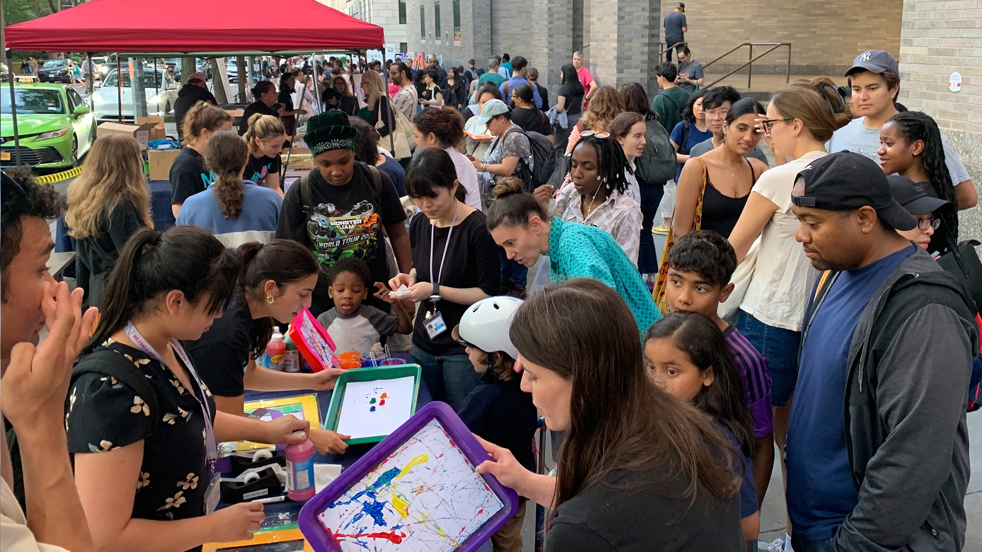 Learning about neuroscience in creative and fun ways on Fifth Avenue in New York City.
