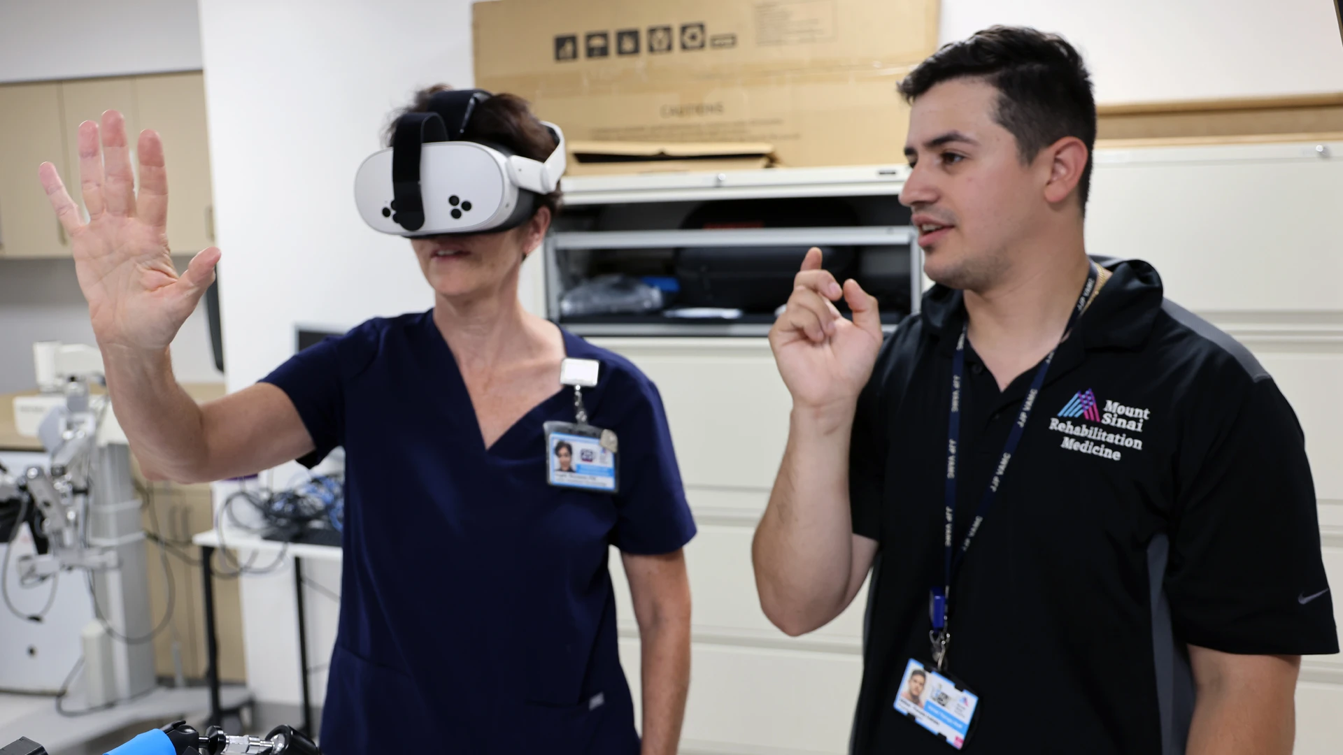“We want them to reimagine what’s possible, from going parachuting to playing video games and accessing social media,” Dr. Riccobono (left) said.