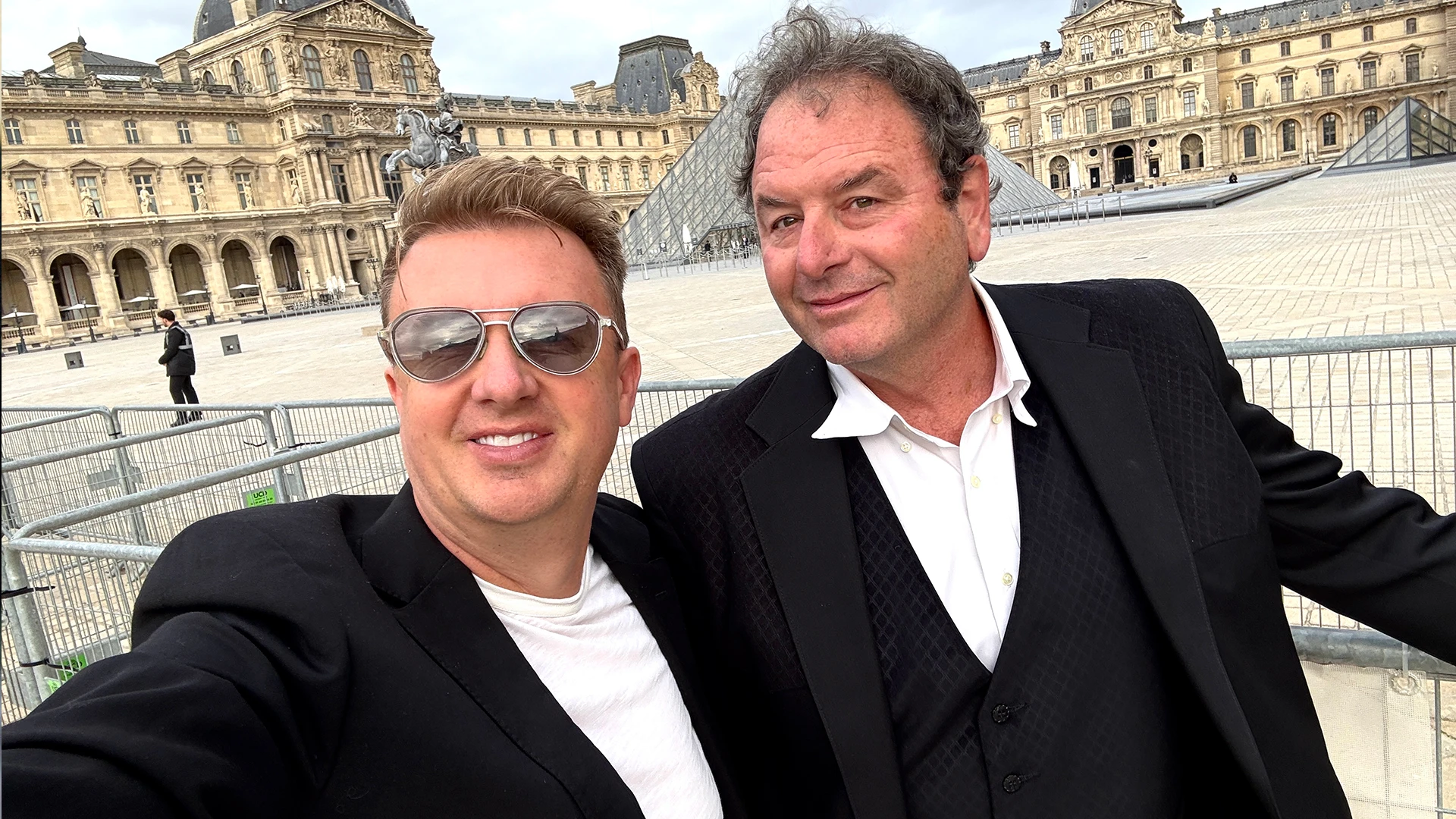 Jeff T. Green, left, with Steve Katelman