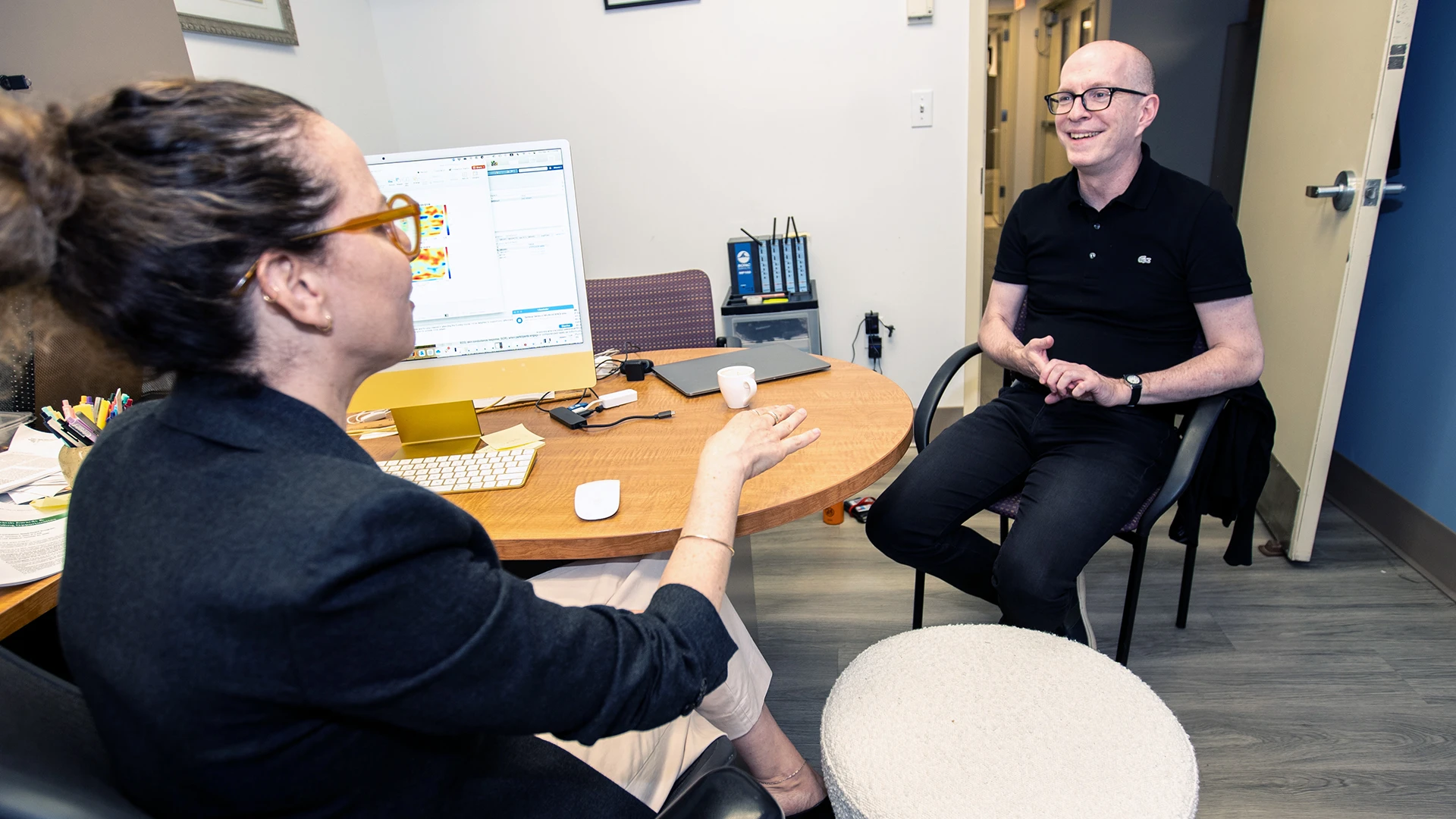 Abraham Reichenberg, PhD, Professor of Psychiatry, and Environmental Medicine at the Icahn School of Medicine at Mount Sinai (right), and Shlomit Beker, PhD, Assistant Professor of Psychiatry (left), are part of the Seaver Autism Center for Research and Treatment, which works to unravel the various causes of the disorder. Using a unique methodology that combines classic pharmacoepidemiology with computational pharmacology, Dr. Reichenberg and a team of researchers are exploring links of medications that expecting mothers take with offspring autism risk.