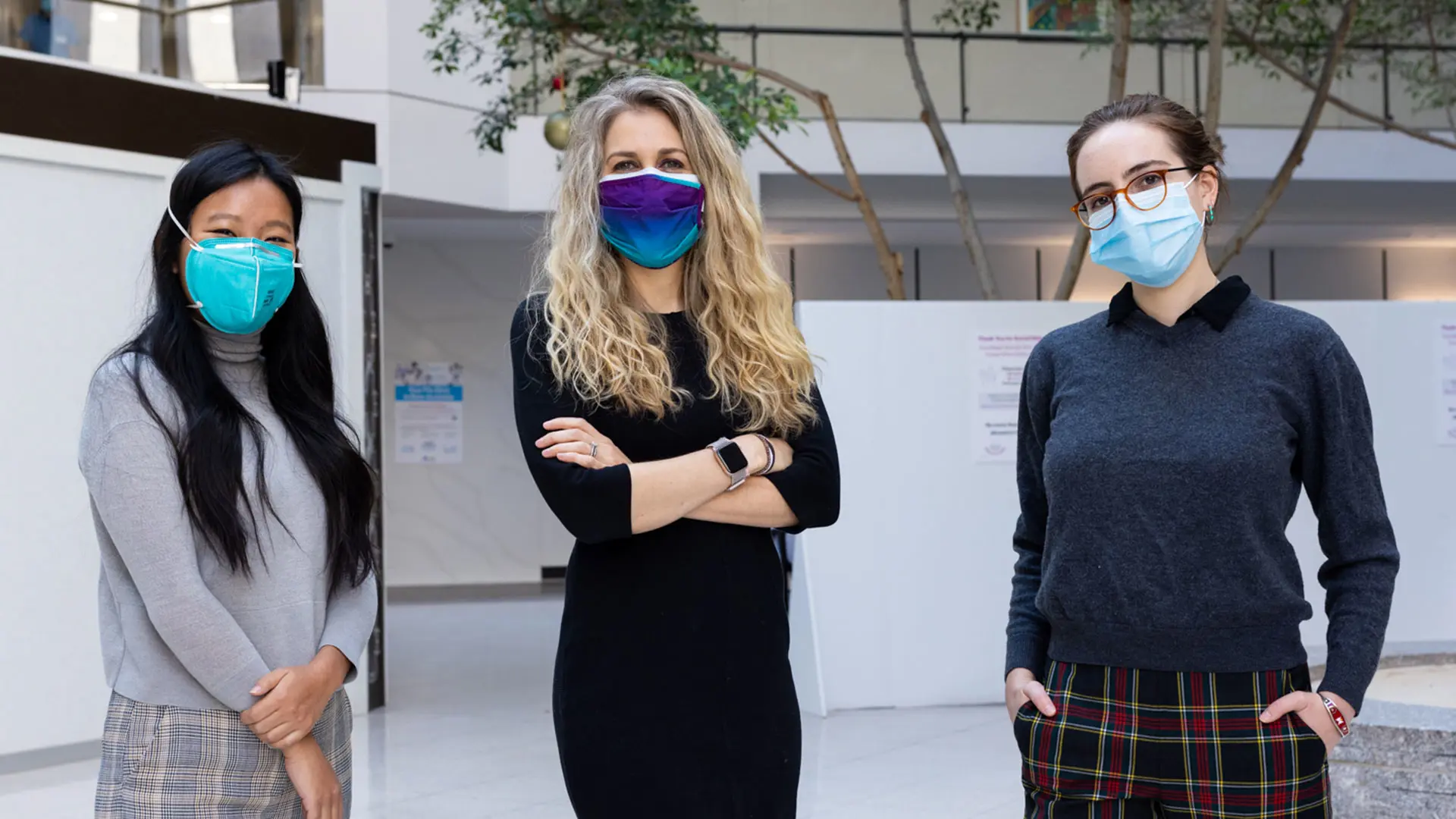 From left: Carina Seah, medical student; Staci Leisman, MD; and Paloma Orozco Scott, medical student