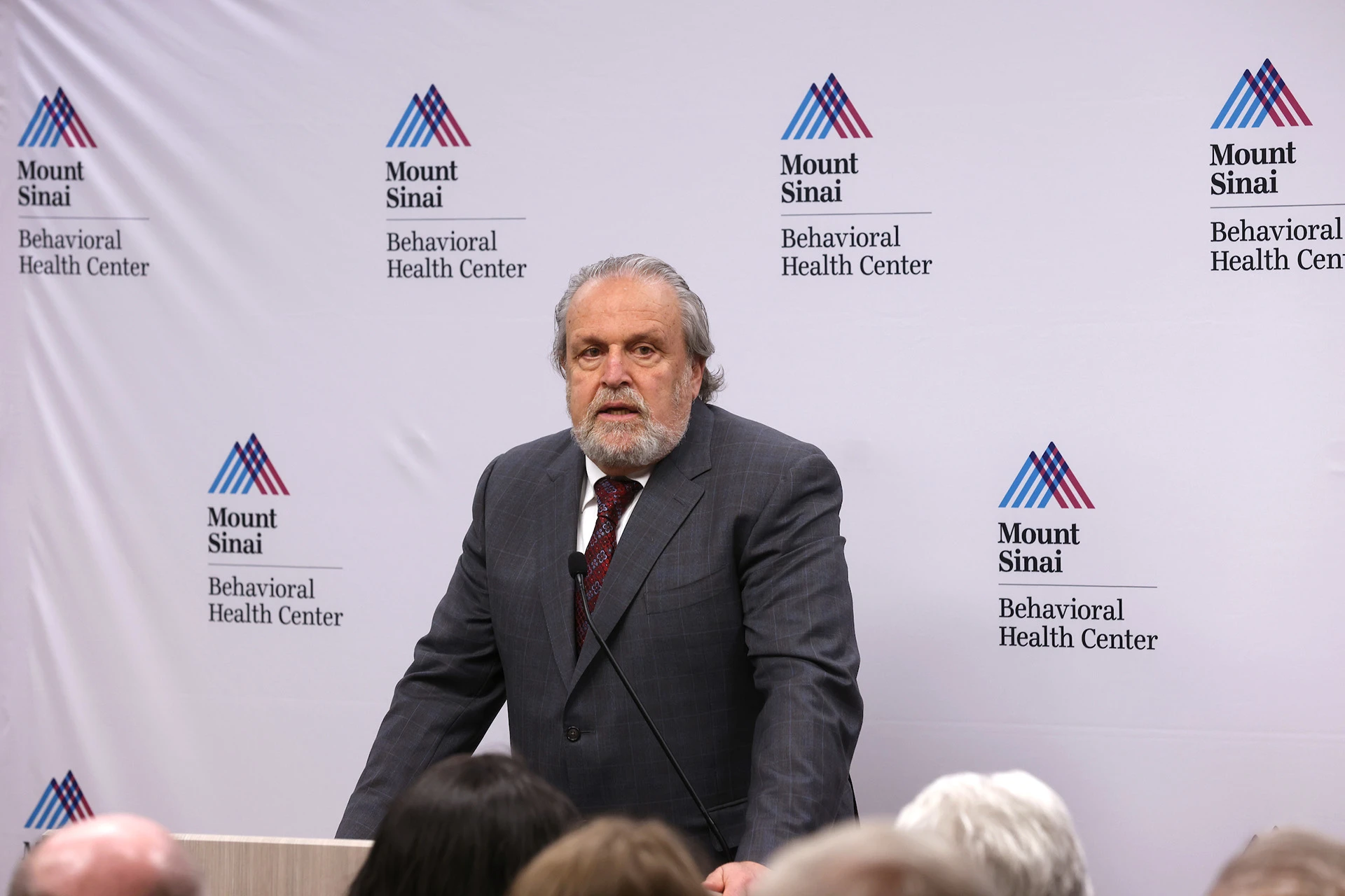 Mount Sinai is committed to investing in behavioral health resources for the community, despite challenging economic climates, says Dennis Charney, MD, Anne and Joel Ehrenkranz Dean of the Icahn School of Medicine at Mount Sinai, at the ribbon cutting ceremony of the Mount Sinai Behavioral Health Center.