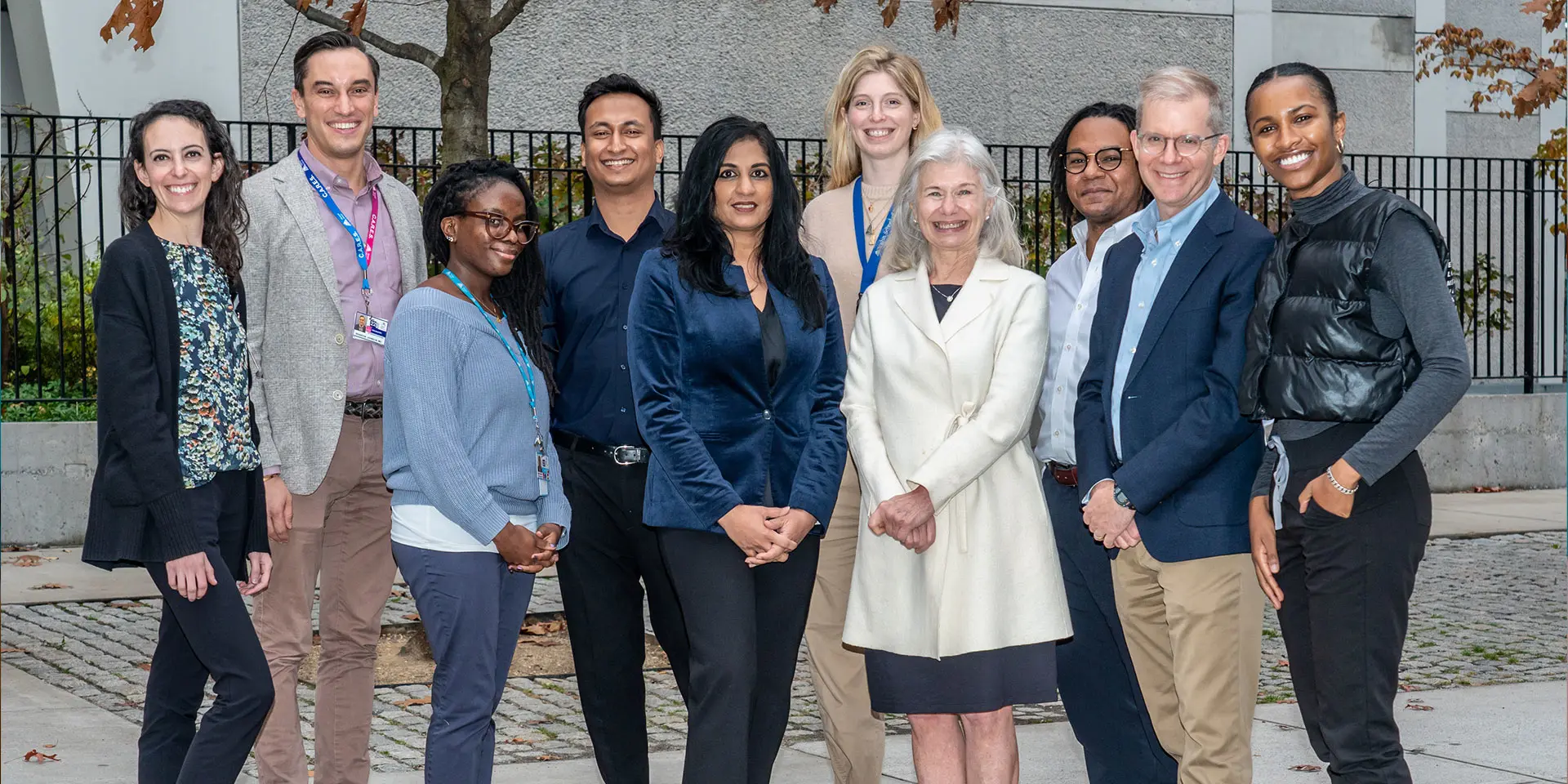Psychiatry DEI Committee members at Mount Sinai
Morningside/West, from left to right: Aliza Grossberg, MD; Brandon Johnson, MD; Nana Amoh, PhD; Harshit Sharma, MD; Shilpa Taufique, PhD; Elizabeth Kern, MD; Dolores Malaspina, MD, MS, MSPH; Randolph Scott-Mclaughlin, PhD; Paul Rosenfield, MD; and Chanelle Ramsubick, MD



