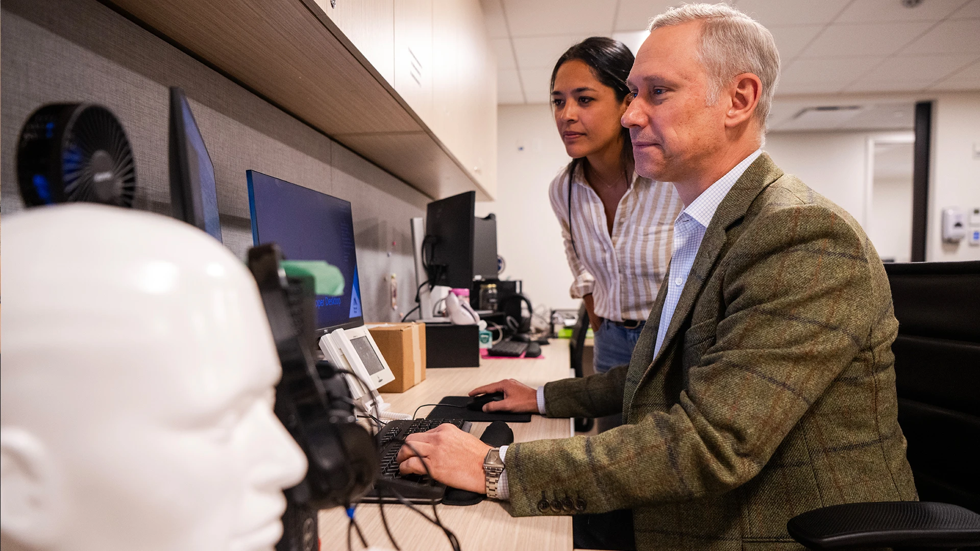 Dr. Varga, right, with Research Coordinator Daphne Valencia, hopes to address one of the key challenges of clinical studies involving patients with OSA.