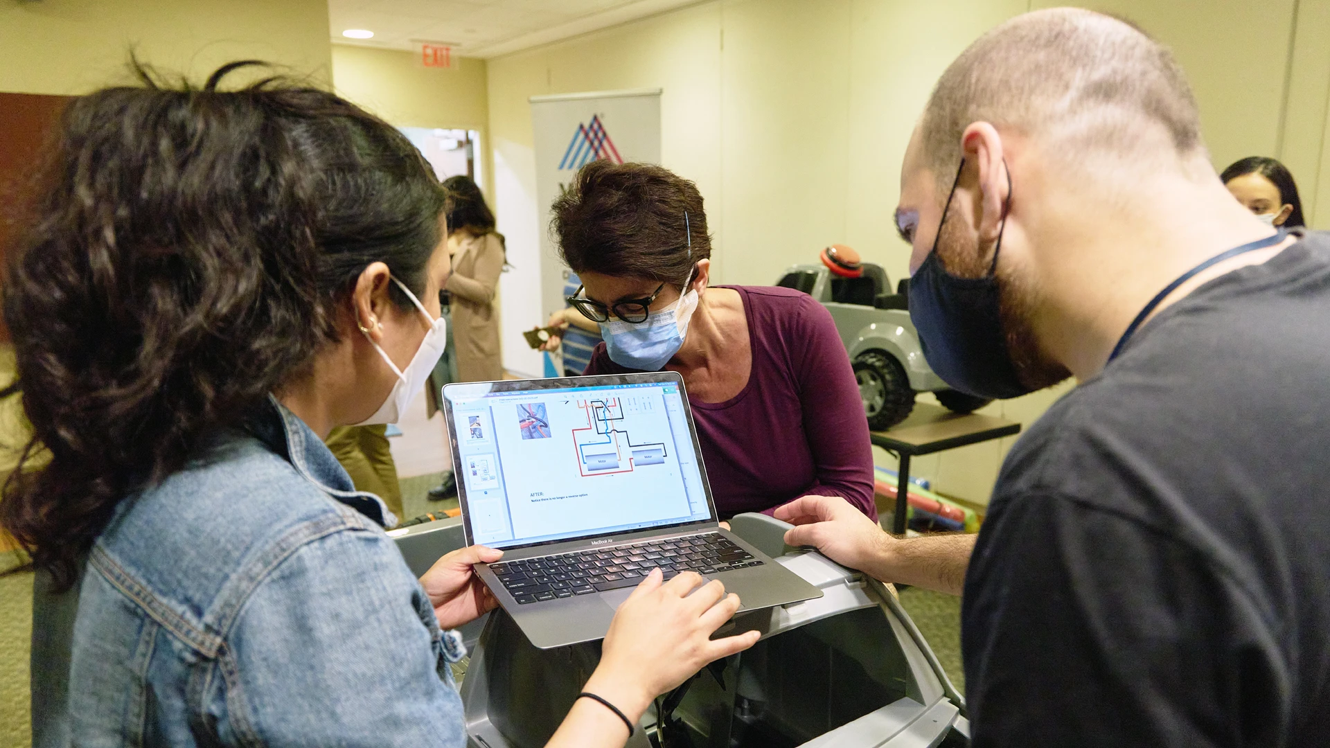 The hackathon event is part of a larger nationwide challenge, which has made the instructions for adapting the toy cars open source.