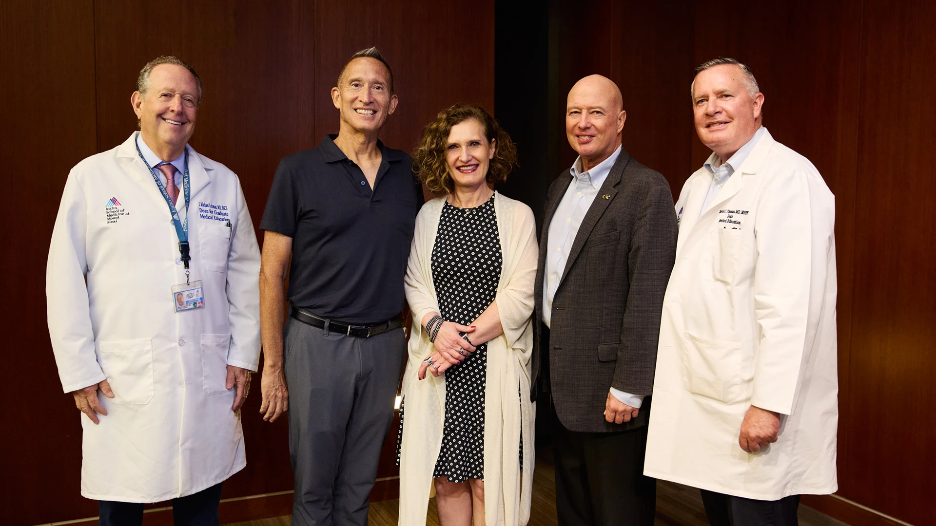 From left: I. Michael Leitman, MD; José Antonio Bowen, PhD; Marta Filizola, PhD; Stephen Harmon, EdD; and David C. Thomas, MD, MS, MHPE 
