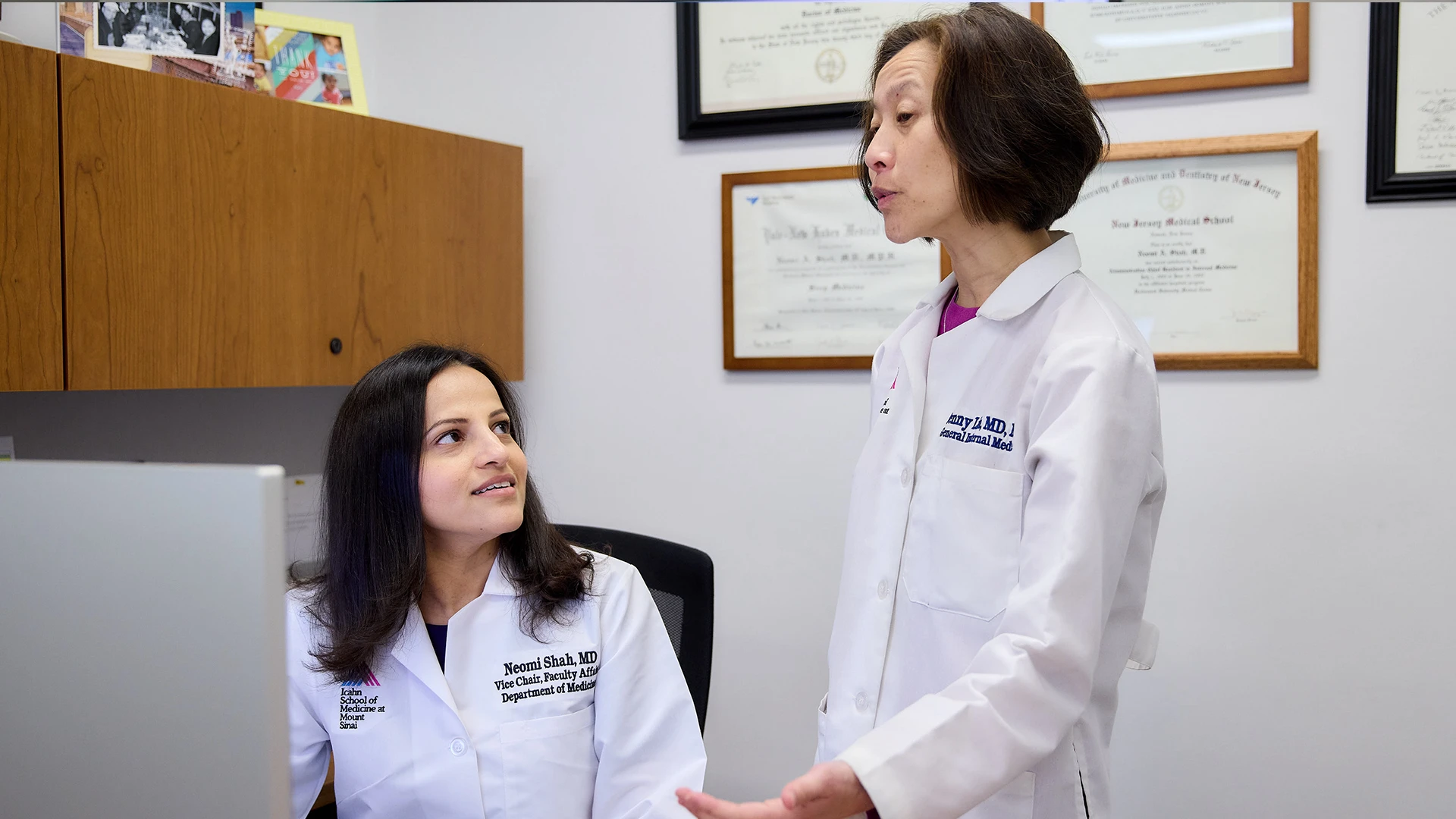 Neomi Shah, MD, MPH, with Jenny J. Lin, MD, MPH, the Department of Medicine's Director of Mentoring