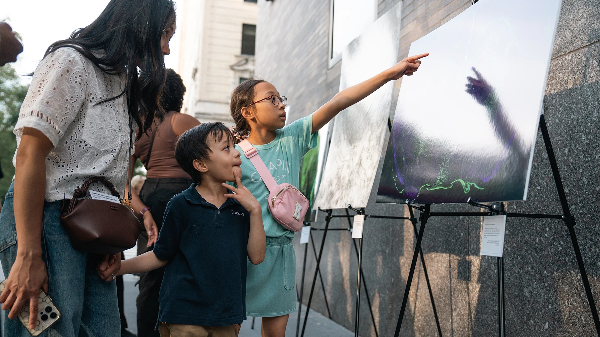 Learning about neuroscience at the Art of the Brain exhibition.
