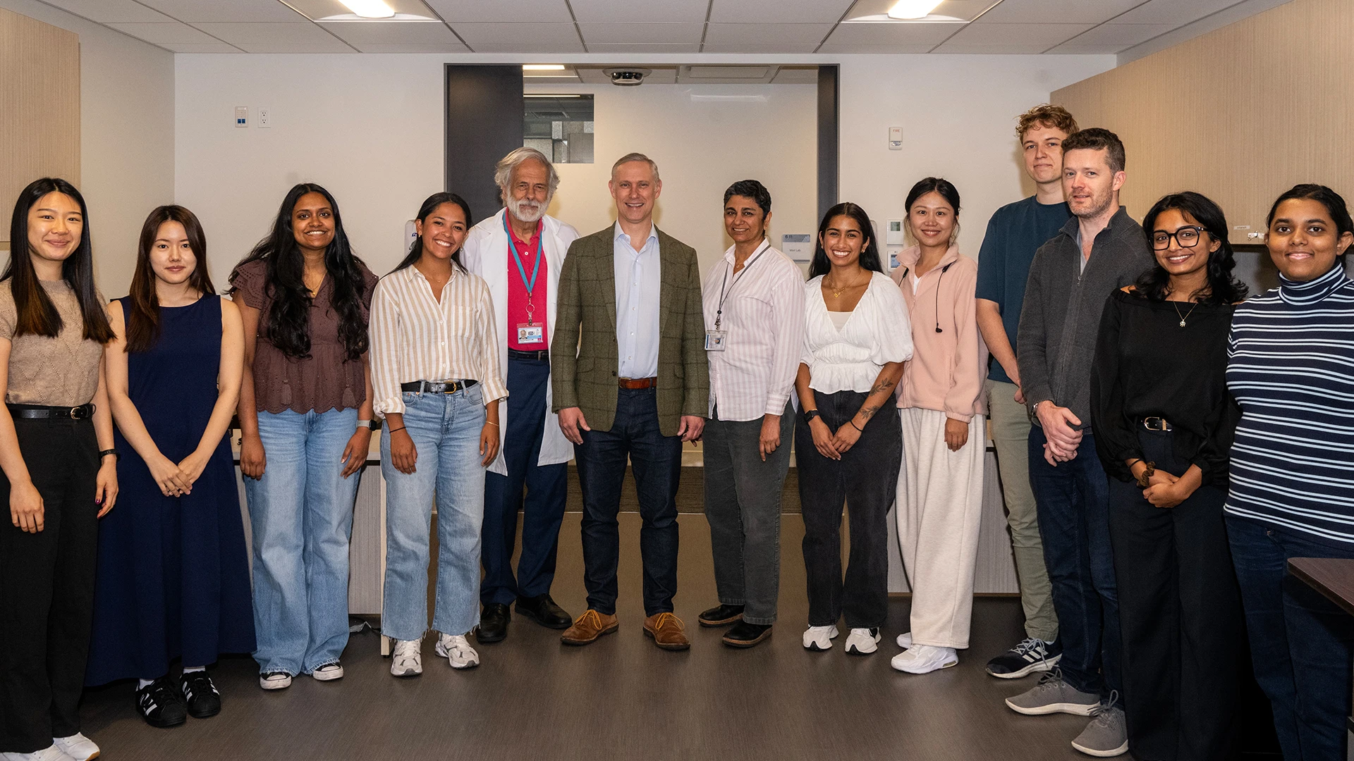 From left: Sarah Chu, Research Coordinator; Sara Hishinuma, Research Coordinator; Saranya Ravi, Research Manager; Ms. Valencia; David Rapoport, MD, Professor of Medicine; Dr. Varga; Indu Ayapp, PhD, Professor of Medicine; Katarina Martillo, Research Coordinator; Lily Zhou, PhD, Postdoctoral Fellow; Pasha Boulgakov, Data Scientist; Tom Tolbert, MD, Assistant Professor of Medicine; Ankita Kumar, Research Coordinator; and Sajila Wickramaratne, PhD, Postdoctoral Fellow