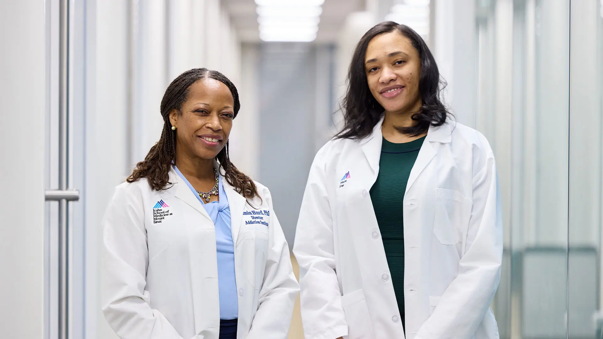 Yasmin Hurd, PhD, left, and Leah Habersham, MD