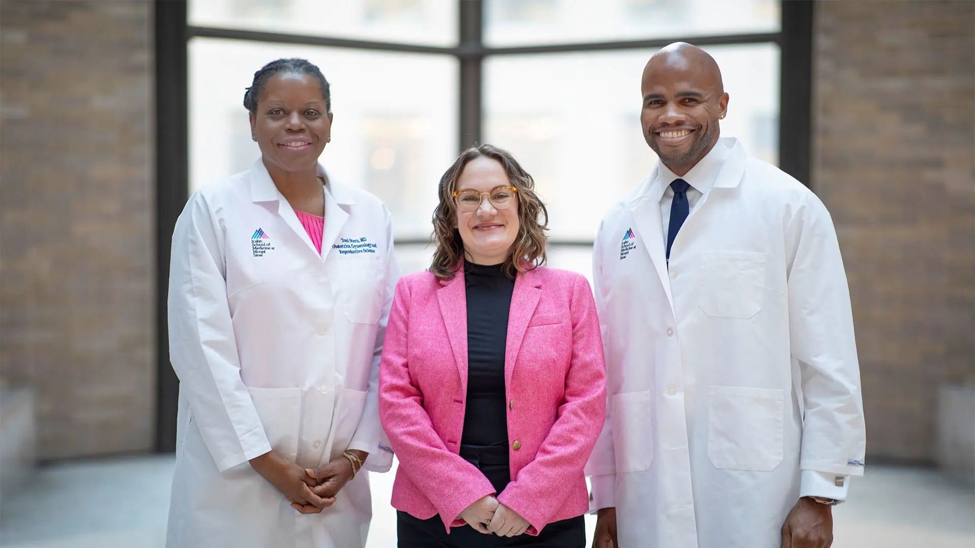 From left, Toni Stern, MD, MS, MBA, Alana Noble, and Desmond Sutton, MD.