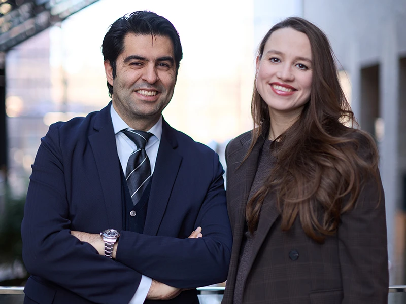 Study authors Amir Ahmadi, MD, and Anna Mueller, MD.