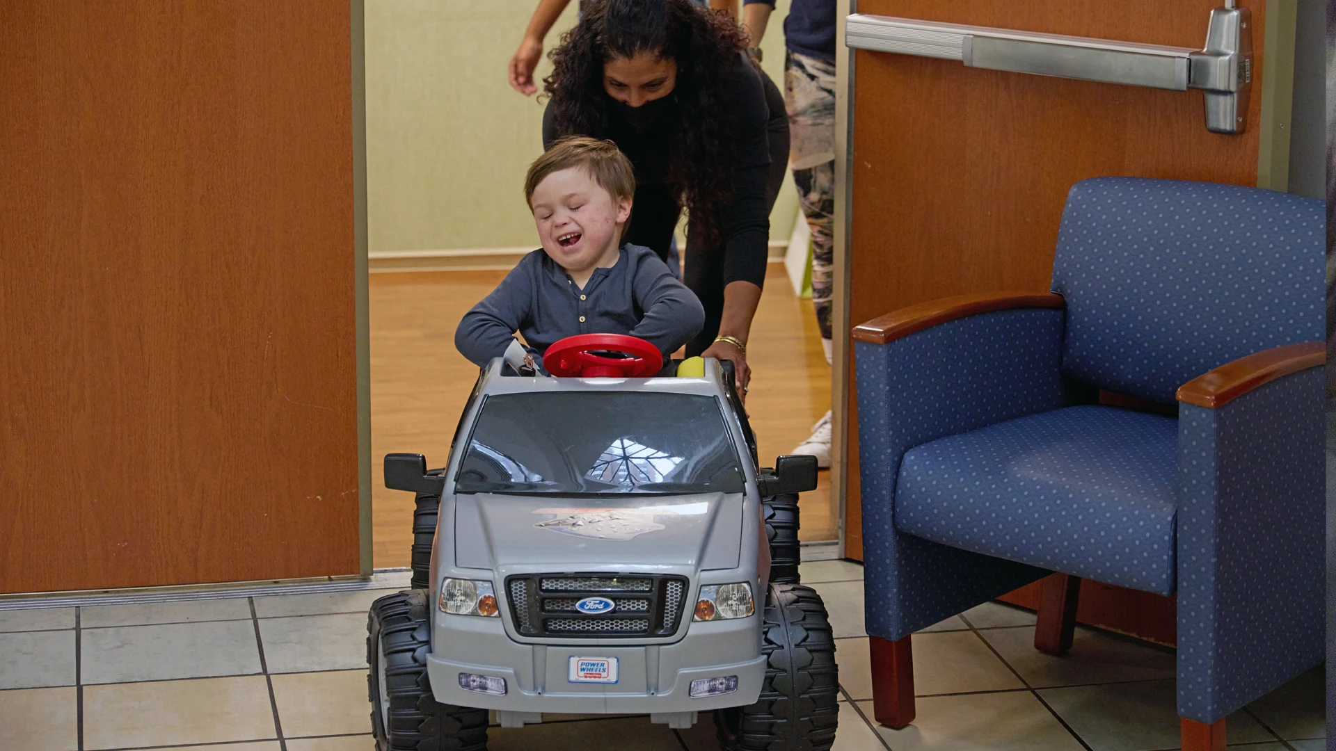 The eight children who participated not only got to drive the cars at the Charles Lazarus Children’s Abilities Center, but they also got to take them home.