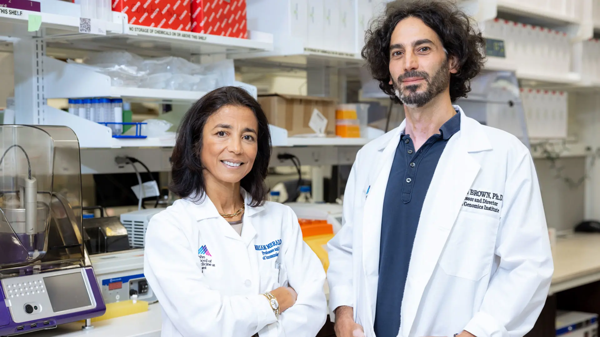 Miriam Merad, MD, PhD, and Brian Brown, PhD