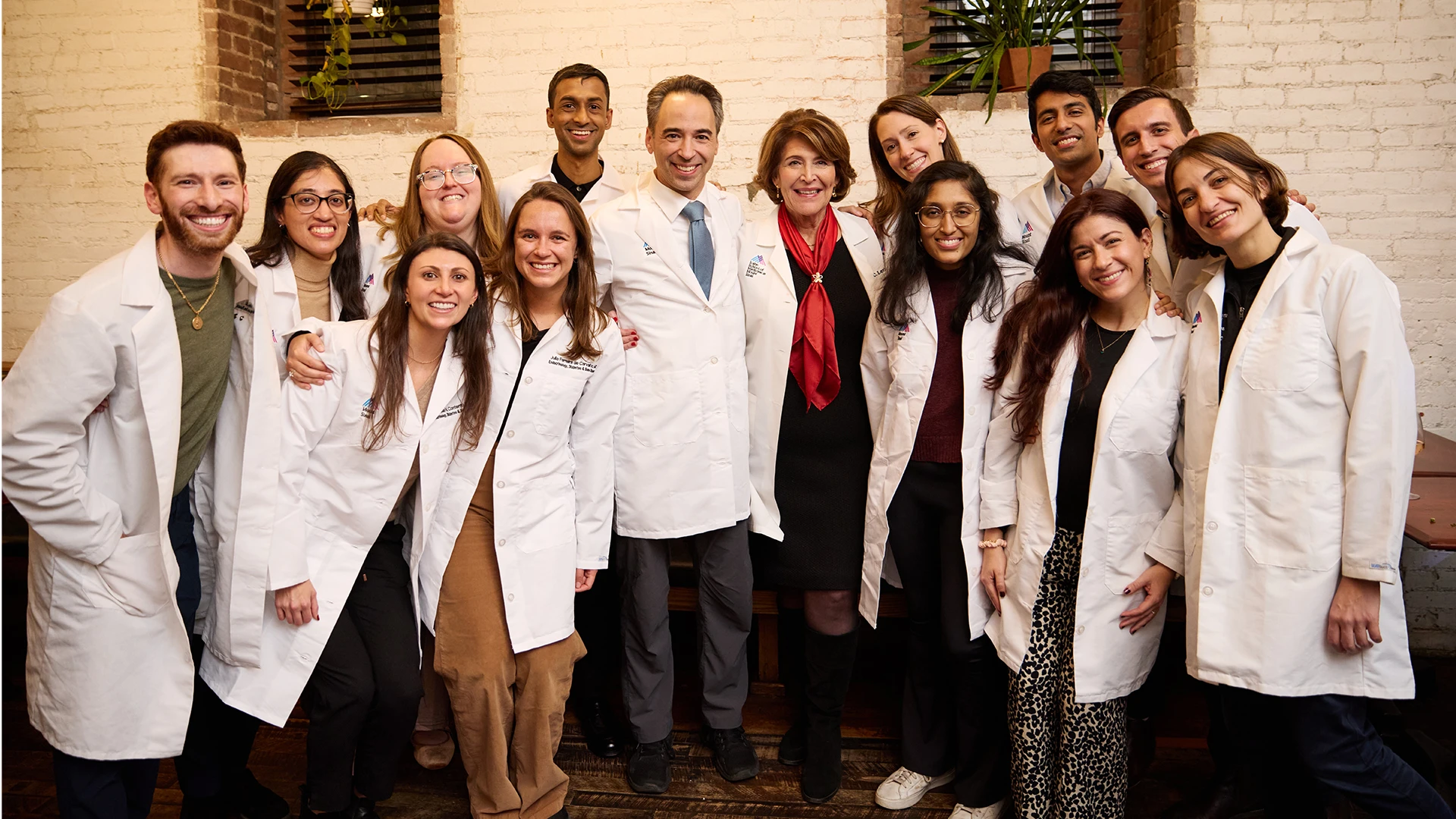 The fellows and co-directors, from left:  Matthew Widlus, MD; Lisa A. Abraham, MD; Marissa Contento, MD; Dana Krinsky, MD; Julia Ferreira de Carvalho, MD; Klynt Bally, MD; Michael A. Via, MD; Alice C. Levine, MD; Rebecca Lawrence McGinnis, MD; Erica Jalal, MD; Rohan Maini, MD; Andrea Delgado Nieves, MD; Nicholas Musacchio, MD; and Maria Tsikala Vafea, MD.