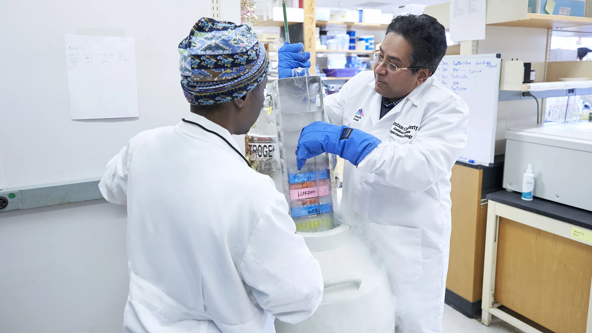 One of the latest developments from Dr. Chakraborty's (right) lab is exploring using poly (ADP-ribose) polymerase (PARP) inhibitors in combination with prostate-specific membrane antigen (PSMA) targeted therapy for BRCA2-positive metastatic castration-resistant prostate cancer. This was spurred by findings that BRCA2 mutant cells appear to have higher genomic instability, and prostate cancer of this subtypes may be more likely to respond to immunotherapies.