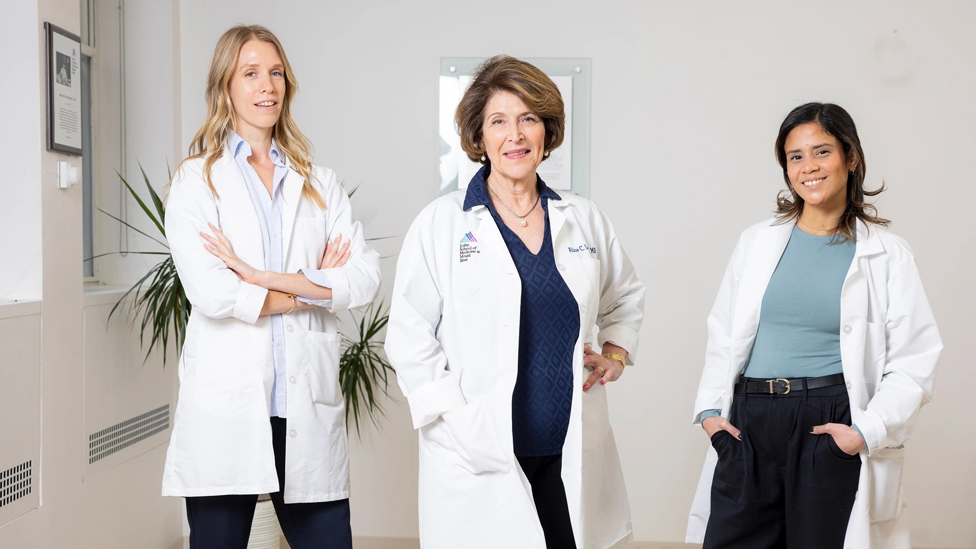From left: Rachel Sheskier, MD, Alice C. Levine, MD, and Natalia Viera Feliciano, MD,