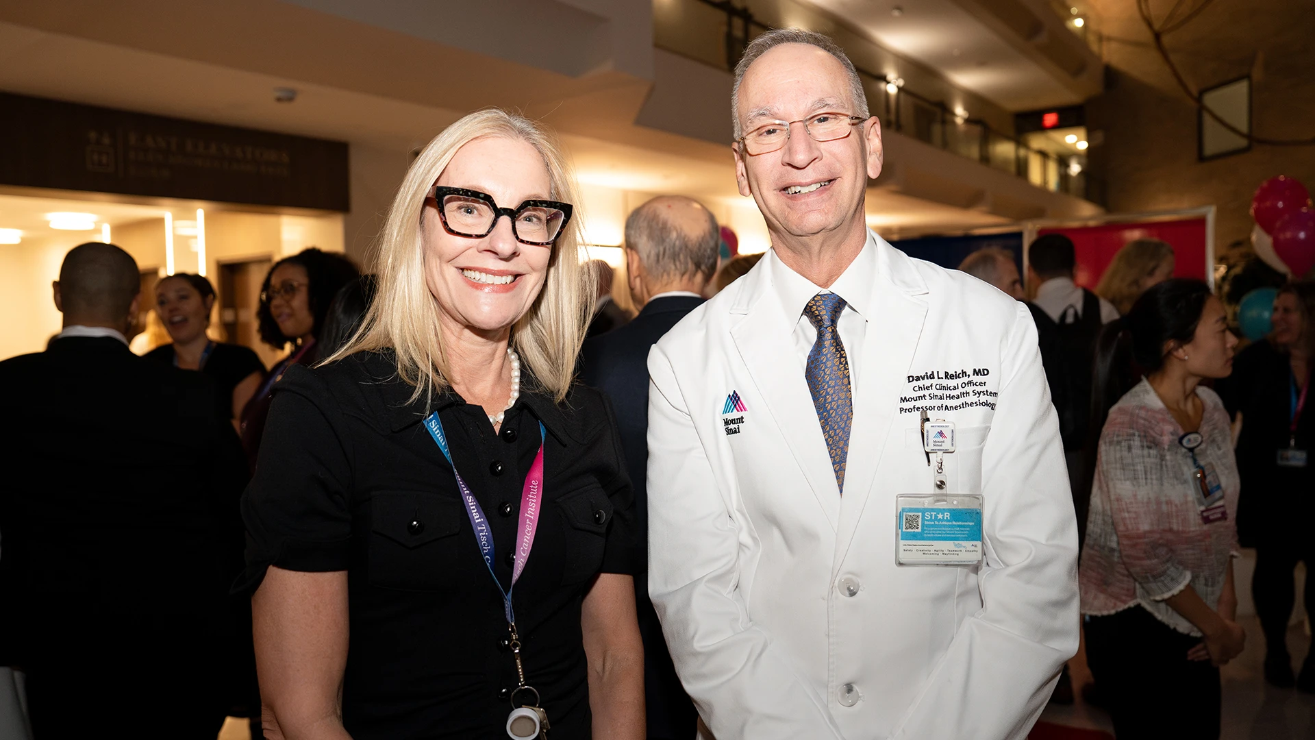 Achieving the top NCI recognition is a testament to the excellent care and initiatives provided by care teams and researchers across the Health System, including Karyn A. Goodman, MD, MS, Associate Director for Clinical Research at the Mount Sinai Tisch Cancer Center (left), and David L. Reich, MD, President of The Mount Sinai Hospital (right).