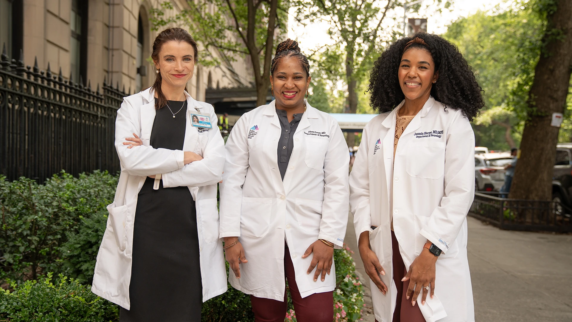 From left, Bridget R. Mueller, MD, PhD; Jihan A. Grant, MD; and Jasmin Harpe, MD, MPH.