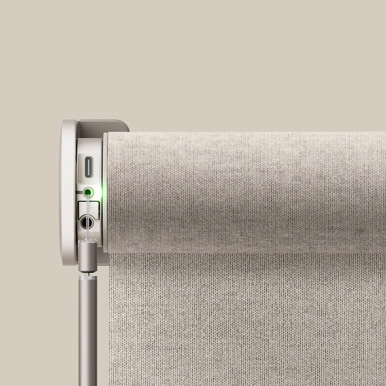 Draadloze installatie, waarbij de batterijmotor oplaadbaar is via een USB-C kabel